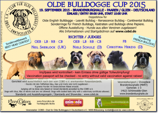Showflyer COBD Olde Bulldogge Cup 2015