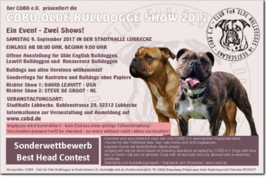 Showflyer COBD Olde Bulldogge Show 2017
